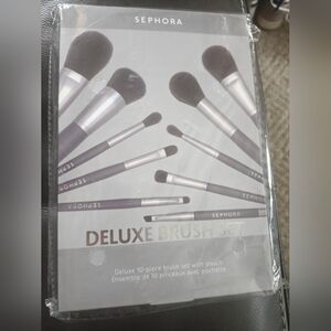 Sephora Silver and Black Makeup Brush Collection - Set of 10
